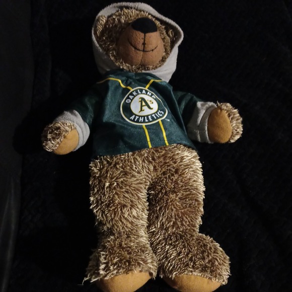 GoodStuff Jackets & Blazers - Oakland A's Athletics Baseball Teddy Bear Game Souvenir Jersey Hoodie MLB 18"